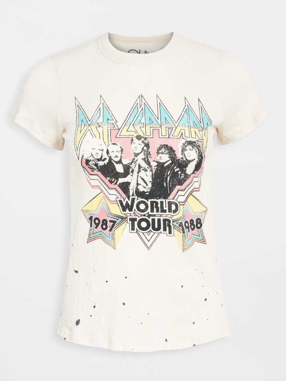 CHASER Def Leppard Tour 100% Cotton Jersey Crew Neck Slim Fit T-Shirt, Size M - Picture 3 of 13